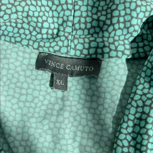 Vince Camuto Aqua Patterned Blouse - Picture 2 of 4